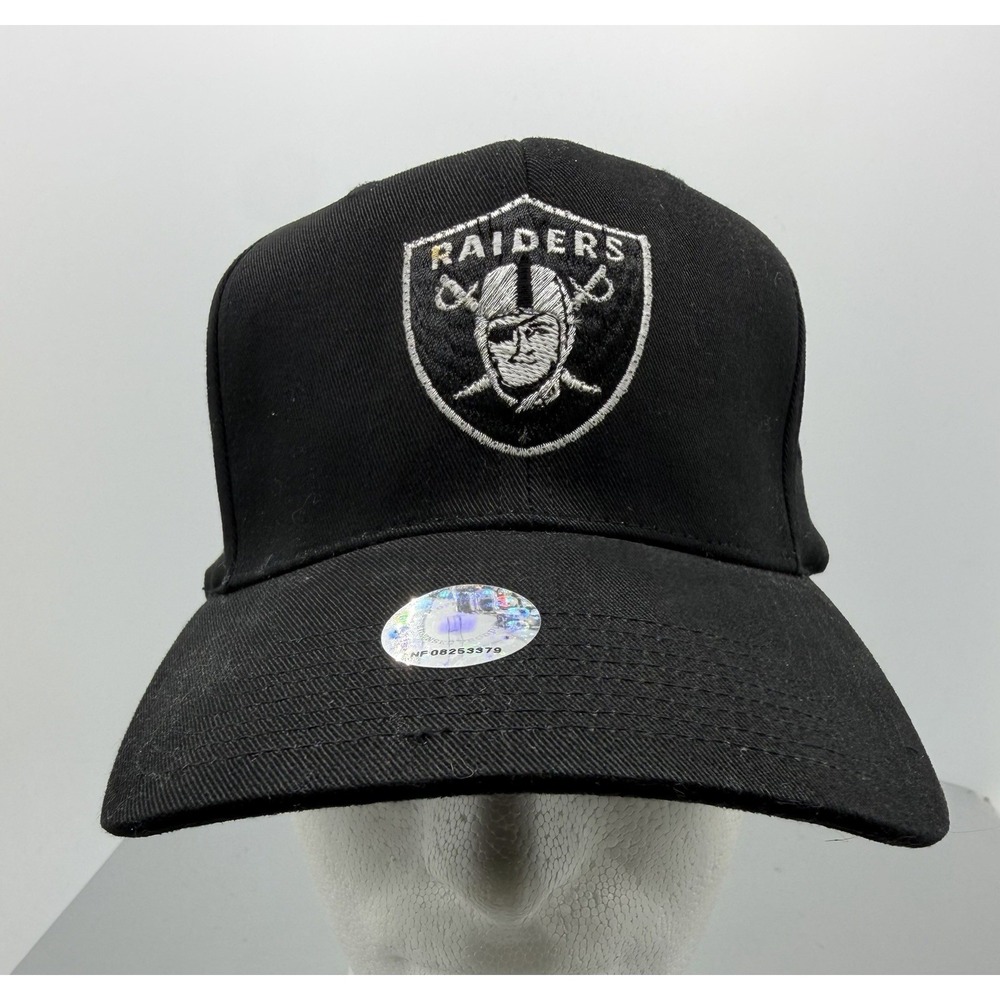 Vintage Logo 7 Oakland Raiders NFL Strapback Hat Y2K Football Sportswear